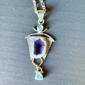 Auralite & Moonstone Necklace